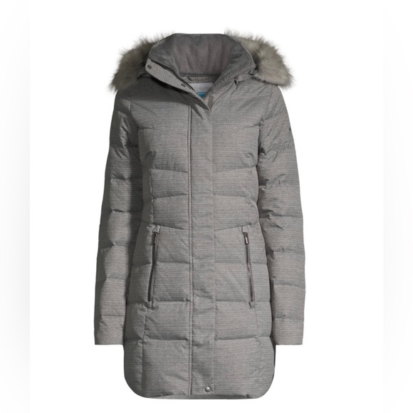 COLUMBIA WOMEN'S MONTFERLAND MID JACKET CITY GREY TEXTURE Parka coat - Picture 3 of 7